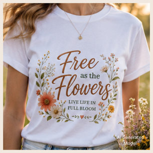 Camiseta Gráfica Feminina Macia Inspirada na Natur