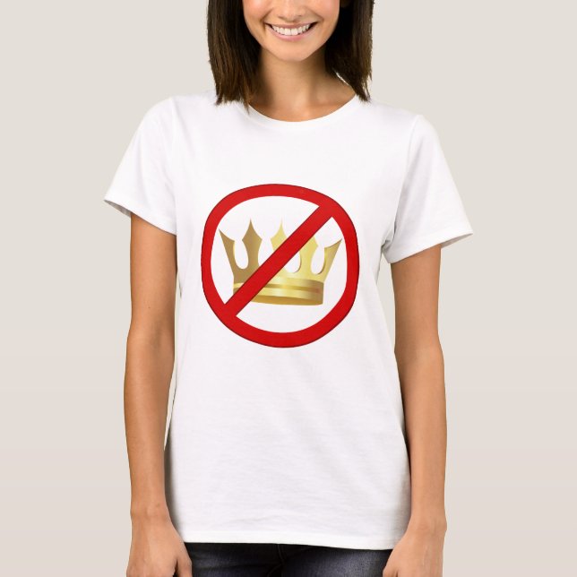 Camiseta gráfica feminina No Kings (Frente)