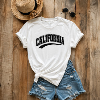 Camiseta Gráfica Feminina Vintage da Costa Oeste