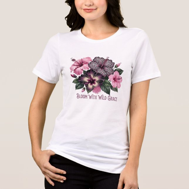 Camiseta Gráfica Flor de Hibisco  (Frente)