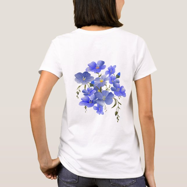 Camiseta Gráfica Foral Artística - Entrada Única (Verso)