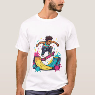 Camiseta Gráfica Funky Skater Boy