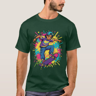 Camiseta Gráfica Funky Skater Boy