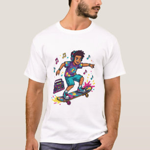 Camiseta Gráfica Funky Skater Boy