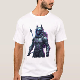 Camiseta Gráfica Futurista de Guerra Ciberpunk Sci
