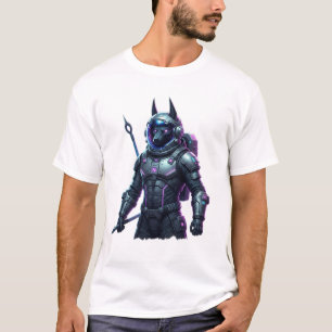 Camiseta Gráfica Futurista de Guerra Ciberpunk Sci