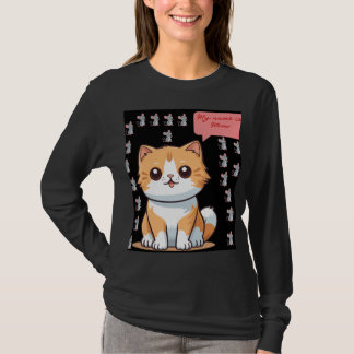 Camiseta Gráfica Gatinho de Desenho "Meu Nome é Me