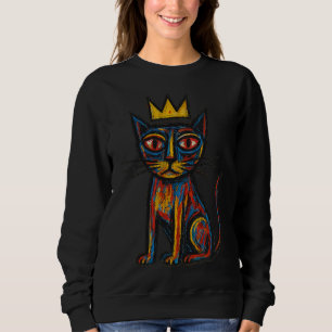 Camiseta Gráfica Gato Coroa Selvagem – Arte de Gat