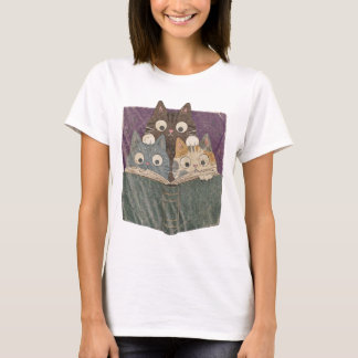 Camiseta Gráfica Gatos Curiosos Retro, Amante de L