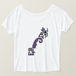 Camiseta Gráfica Geométrica Assimétrica Relâmpago
