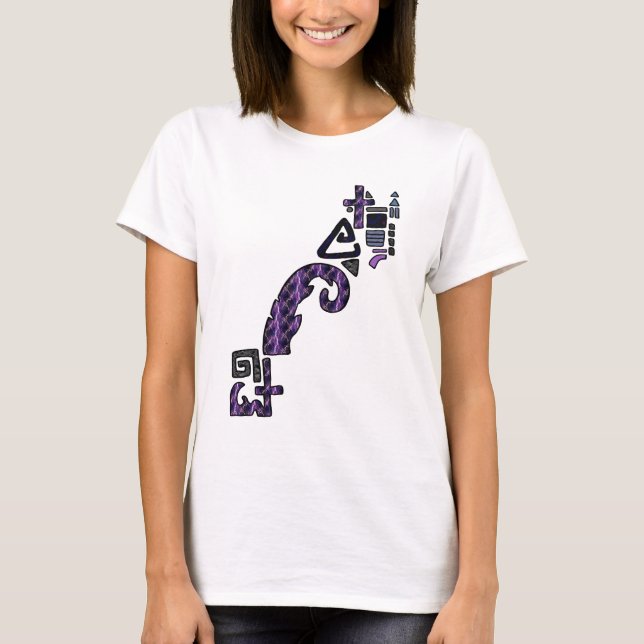 Camiseta Gráfica Geométrica Assimétrica Relâmpago (Frente)