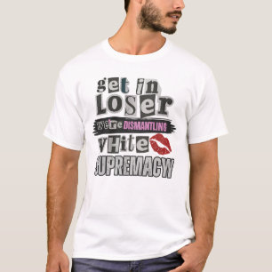 Camiseta Gráfica Get In Loser Letreiro de Recort