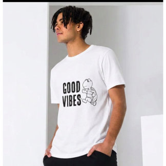 Camiseta Gráfica Good Vibes | Camiseta Unisex Mini
