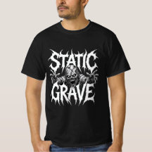 Camiseta Gráfica Gótica de Terror Estática
