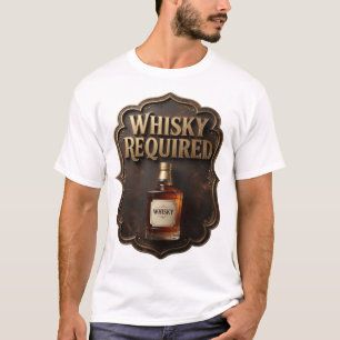 Camiseta Gráfica Ícone Ouro WHISKY NECESSÁRIO