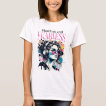 Camiseta Gráfica Impecável e Destemida