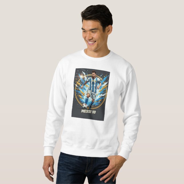Camiseta Gráfica Inspirada em Messi (Frente Completa)