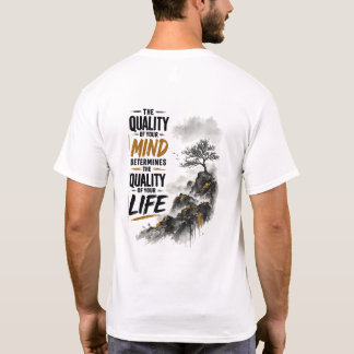 Camiseta Gráfica Inspiradora Qualidade da Sua Ment