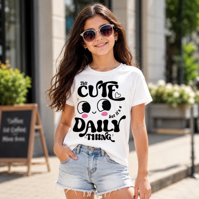 Camiseta Gráfica Kawaii Fofa para Meninas (Criador carregado)