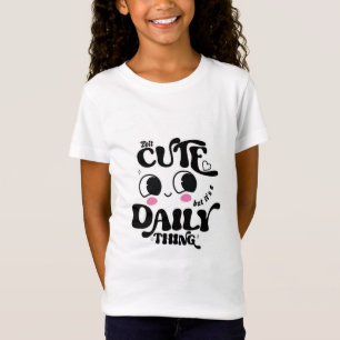Camiseta Gráfica Kawaii Fofa para Meninas