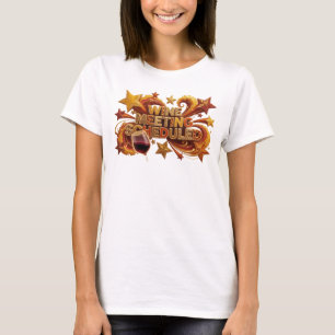 Camiseta Gráfica Laranja Atraente REUNIÃO DE VINHO