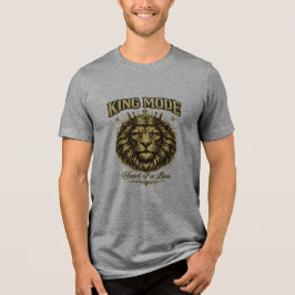 Camiseta Gráfica Leão Real para Homens 💛