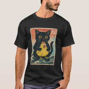 Camiseta Gráfica Legal Japonesa Anime Gato Segura