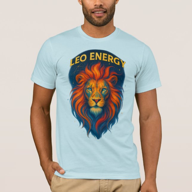 Camiseta Gráfica Lion Energy para Homens (Frente)