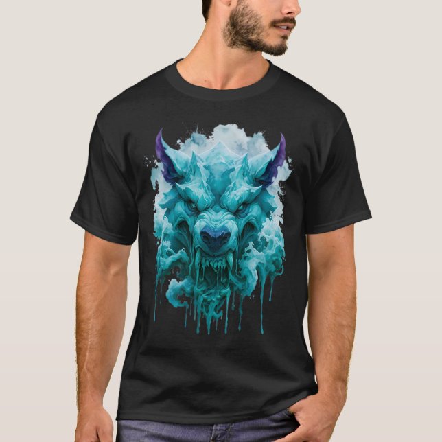 Camiseta Gráfica Lobo de Gelo (Frente)