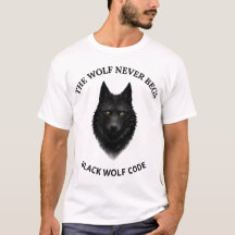Camiseta Gráfica Lobo Negro The Wolf Never Begs