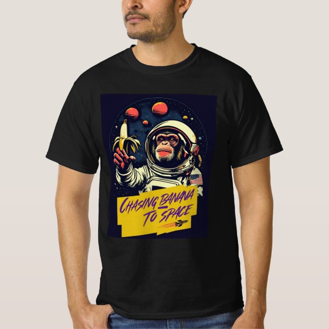 Camiseta Gráfica Macaco Astronauta (Frente)