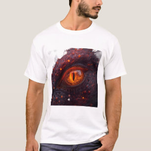 Camiseta Gráfica Macro Olho de Dragão Fiery