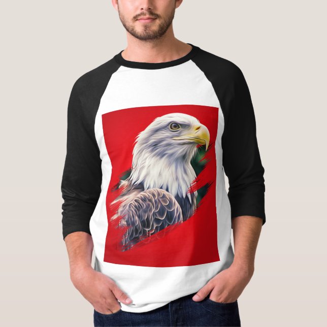 Camiseta Gráfica Majestosa da Águia Libere seu esp (Frente)