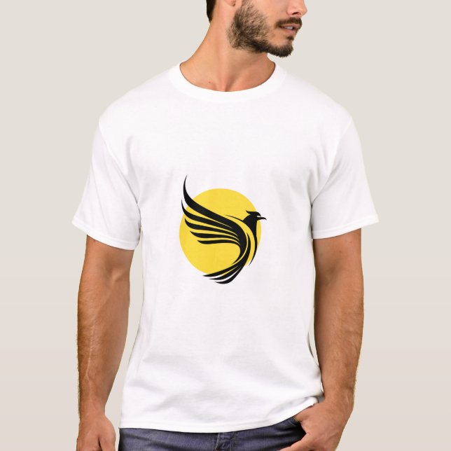 Camiseta gráfica masculina Black Phoenix com desig (Frente)