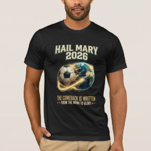 Camiseta gráfica masculina Hail Mary 2026 Futebol 