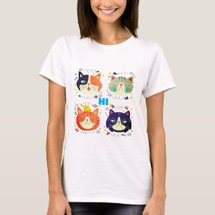 Camiseta Gráfica Meme do Gato Divertido