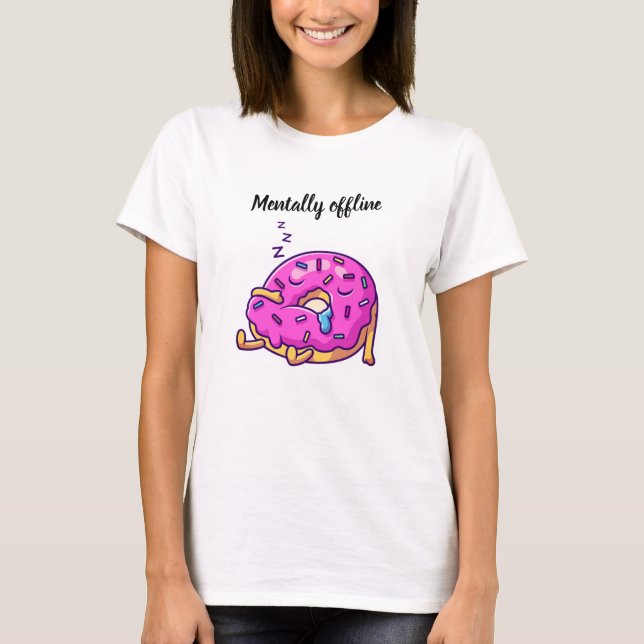 Camiseta Gráfica Mentalmente Desconectada (Frente)