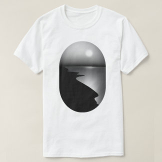 Camiseta Gráfica Minimalista da Lua Costeira