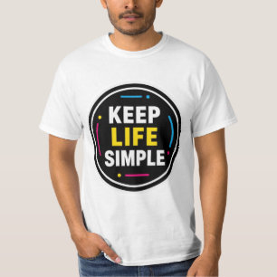 Camiseta Gráfica Minimalista 'Mantenha a Vida Simp