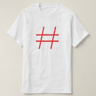 Camiseta Gráfica Moderna com Símbolo de Hashtag Ve