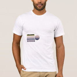 Camiseta gráfica moderna e minimalista de praia