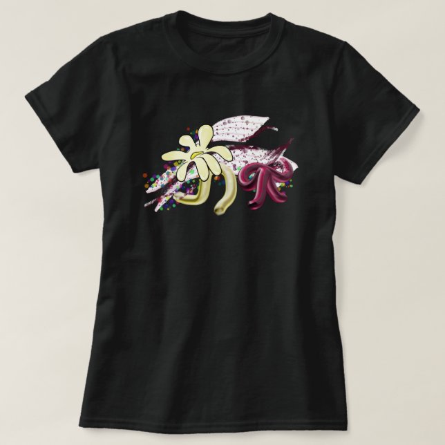 Camiseta Gráfica Moderna e Vibrante com Grafite Fl (Frente do Design)