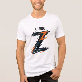 Camiseta Gráfica Moderna Gen Z - Letra Abstrata em