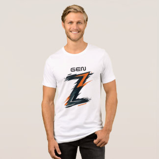 Camiseta Gráfica Moderna Gen Z - Letra Abstrata em