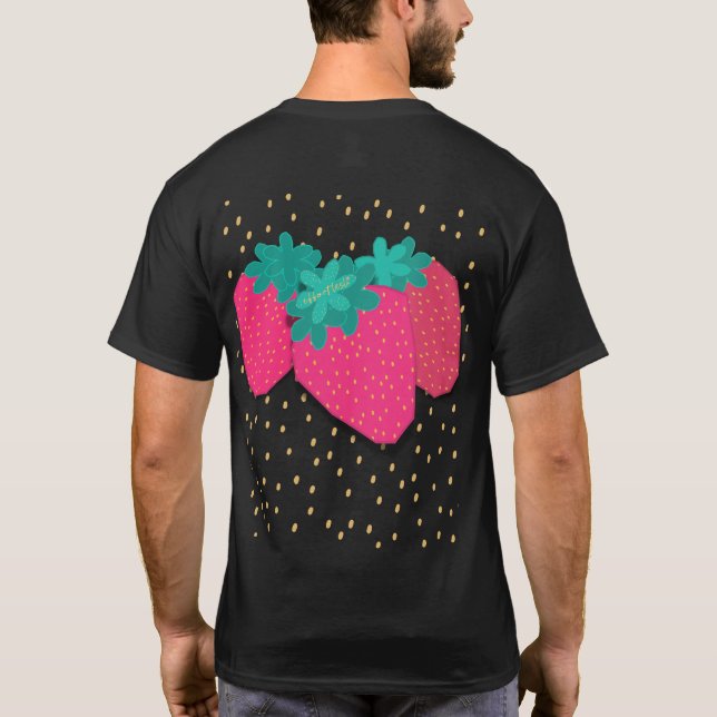 Camiseta Gráfica Morango EffortLesli Básica (Verso)