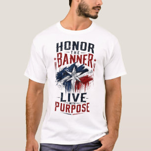 Camiseta Gráfica Motivacional Patriótica
