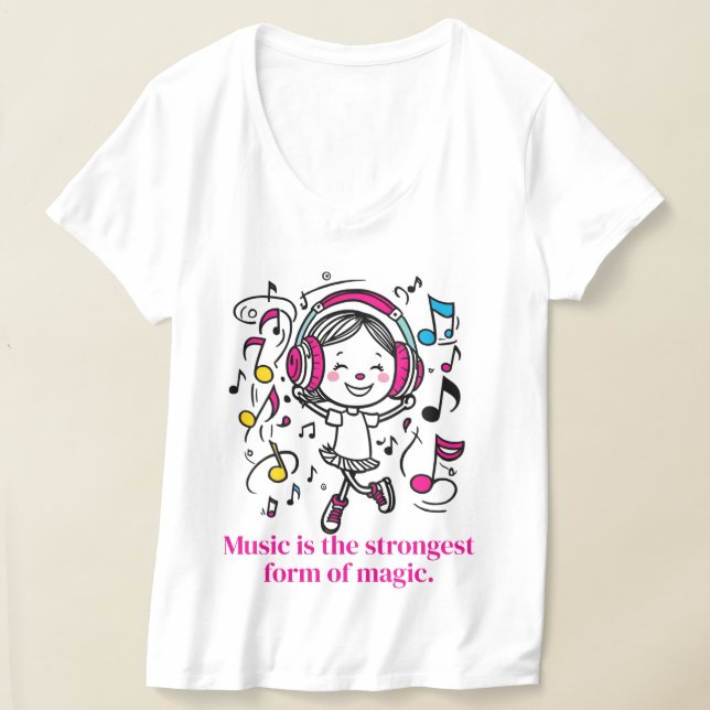 Camiseta Gráfica Musical Divertida (Postura )