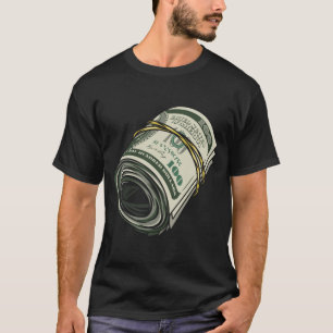 Camiseta Gráfica Negrita Dólares Dinheiro