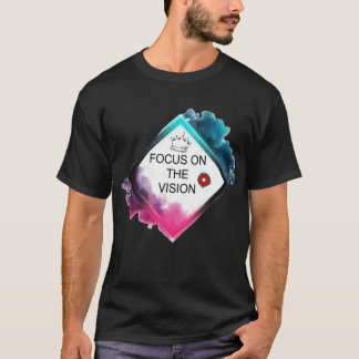 Camiseta gráfica neon "Foque na Visão"