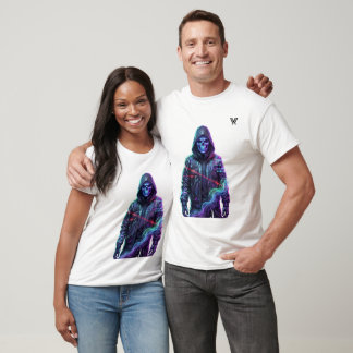 Camiseta Gráfica Neon Futurista de Cyberpunk